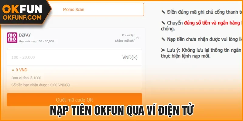 Gửi vốn qua ví điện tử đảm bảo nhận ngay tức thì