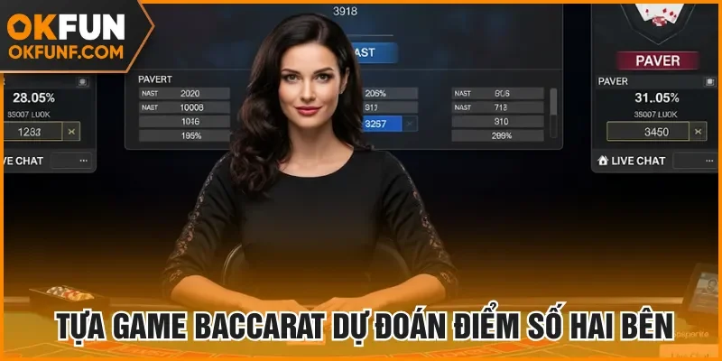 Tựa game Baccarat dự đoán điểm số hai bên